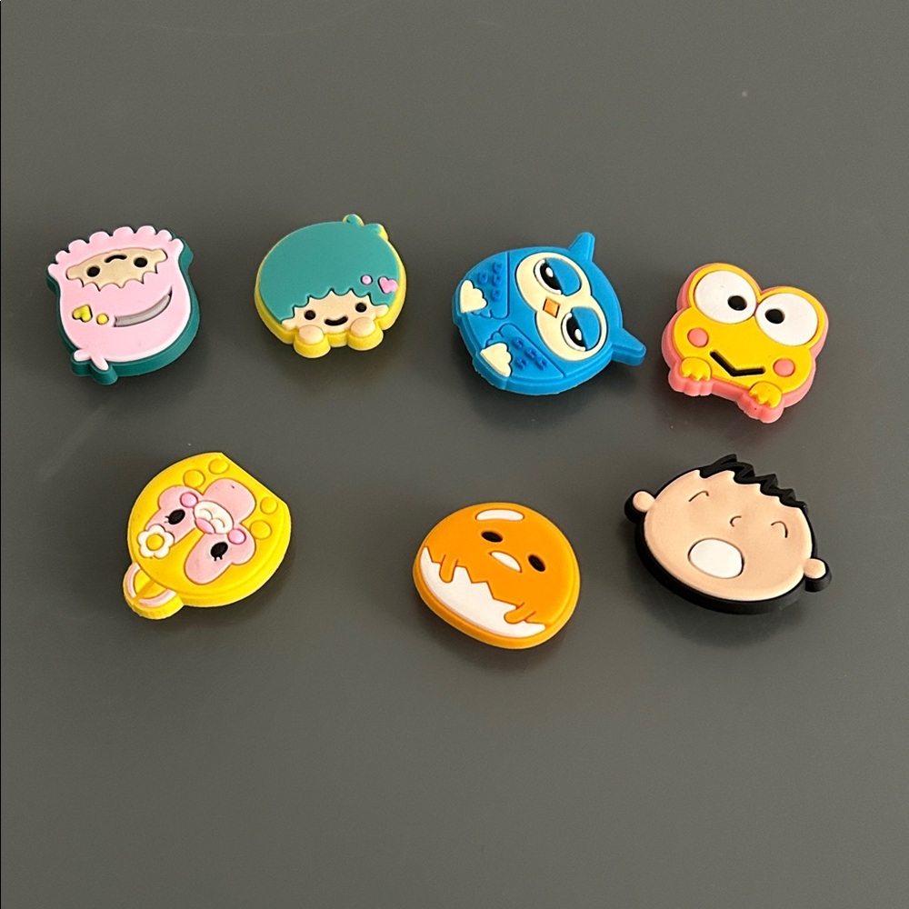 Colorful Cartoon Character Shoe Charms Set